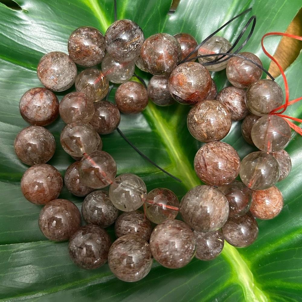 COPPER RUTILE GORGEOUS high quality chunky beaded bracelet
